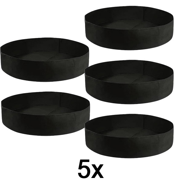 5x Verhoogde tuinbak van stof – 90 x 30 cm, ademend vilt | PLANTIE