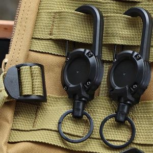 Intrekbare sleutelhanger met staalkabel (2 stuks) | TACTKEY